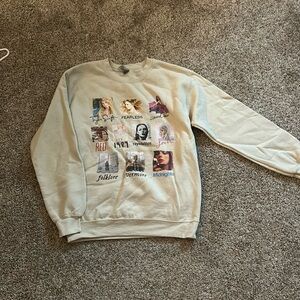 Size small tan Taylor Swift Crewneck